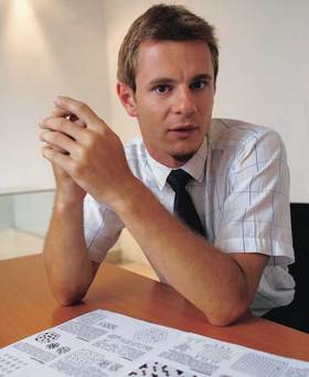 Zväčšiť obrázok Náš najúspešnejší hádankár. ŠTEFAN GAŠPAR, dvojnásobný majster Slovenska verí, že raz z majstrovstiev sveta prinesie domov prestížnu medailu.